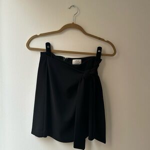 Wilfred black mini skirt with tie